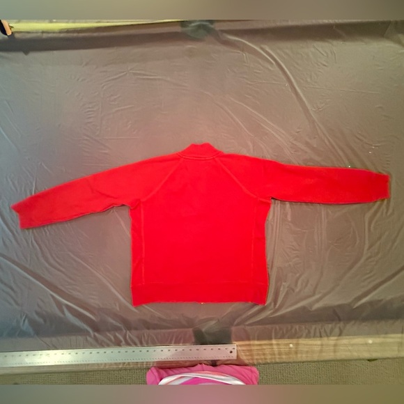 Lauren Jeans Co Red and Gold Zip-Up Sweatshirt Size Large - Picture 3 of 7